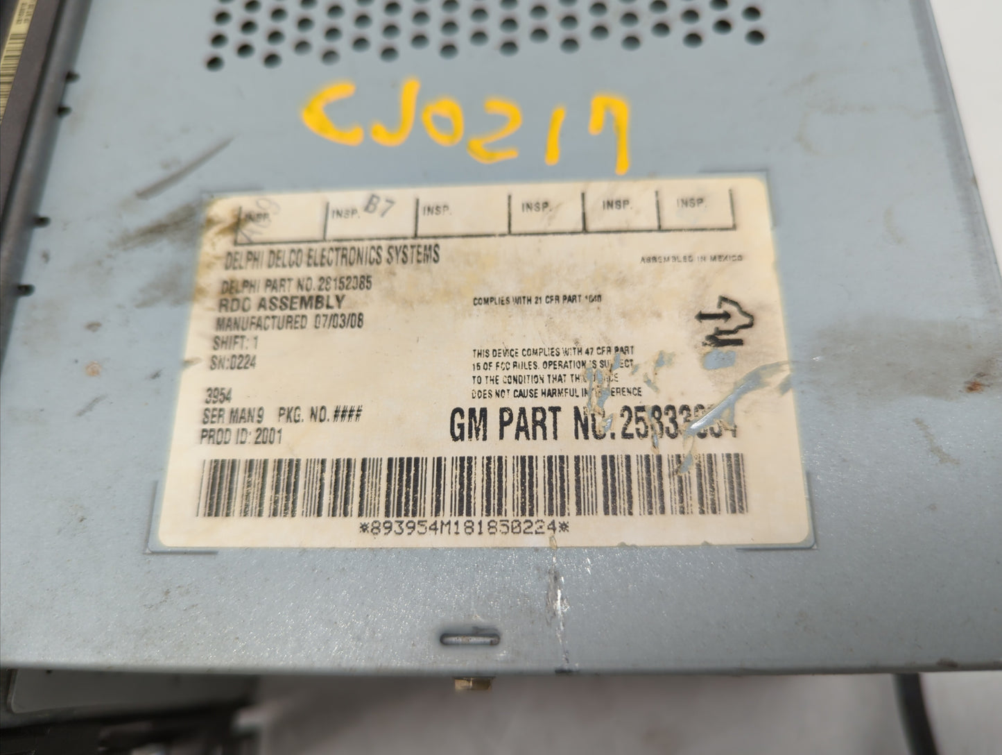 2009-2009 Saturn Aura Am Fm Cd Player Radio Receiver - Oemusedautoparts1.com