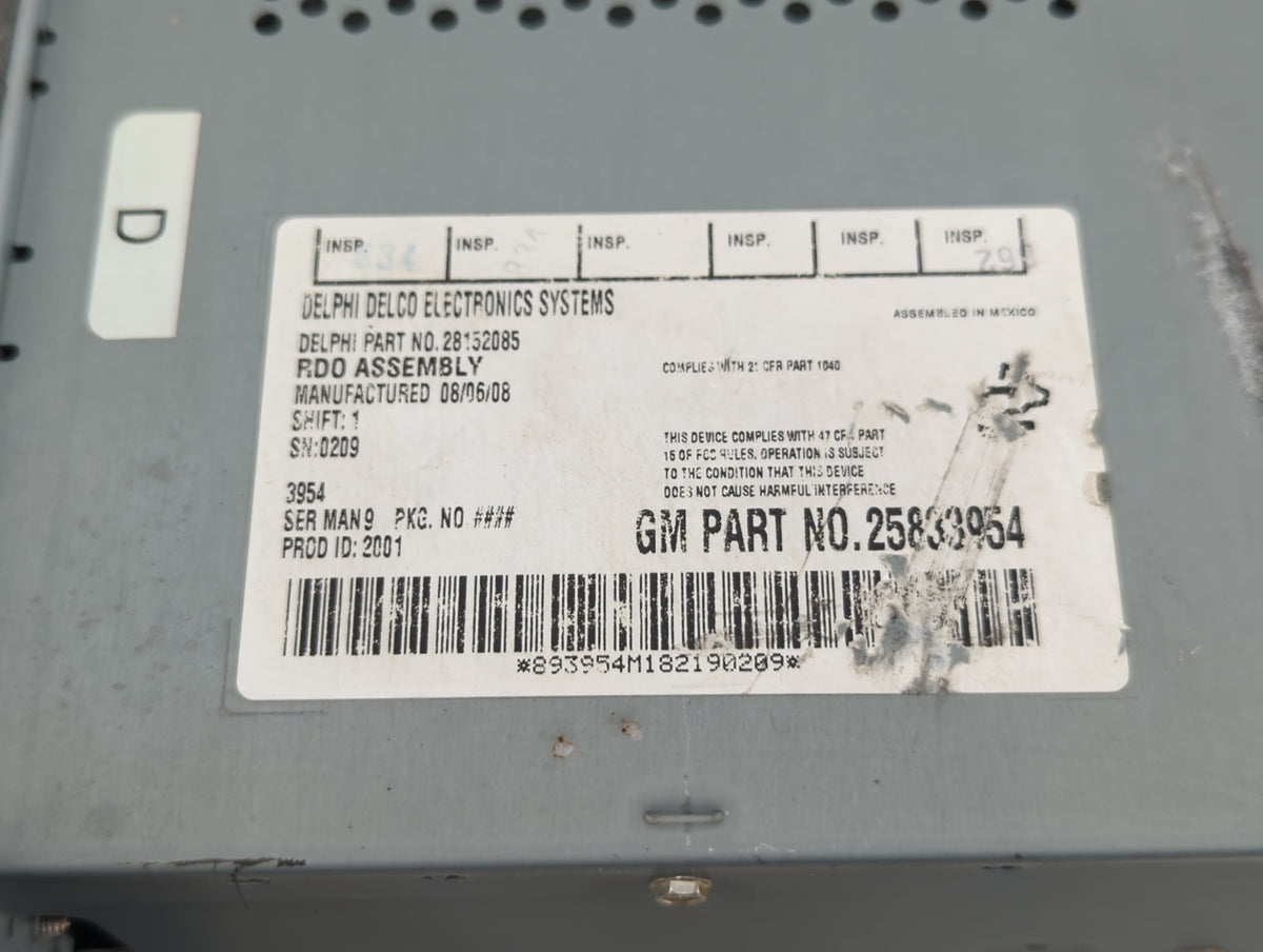 2009-2009 Saturn Aura Am Fm Cd Player Radio Receiver 614799 - Oemusedautoparts1.com
