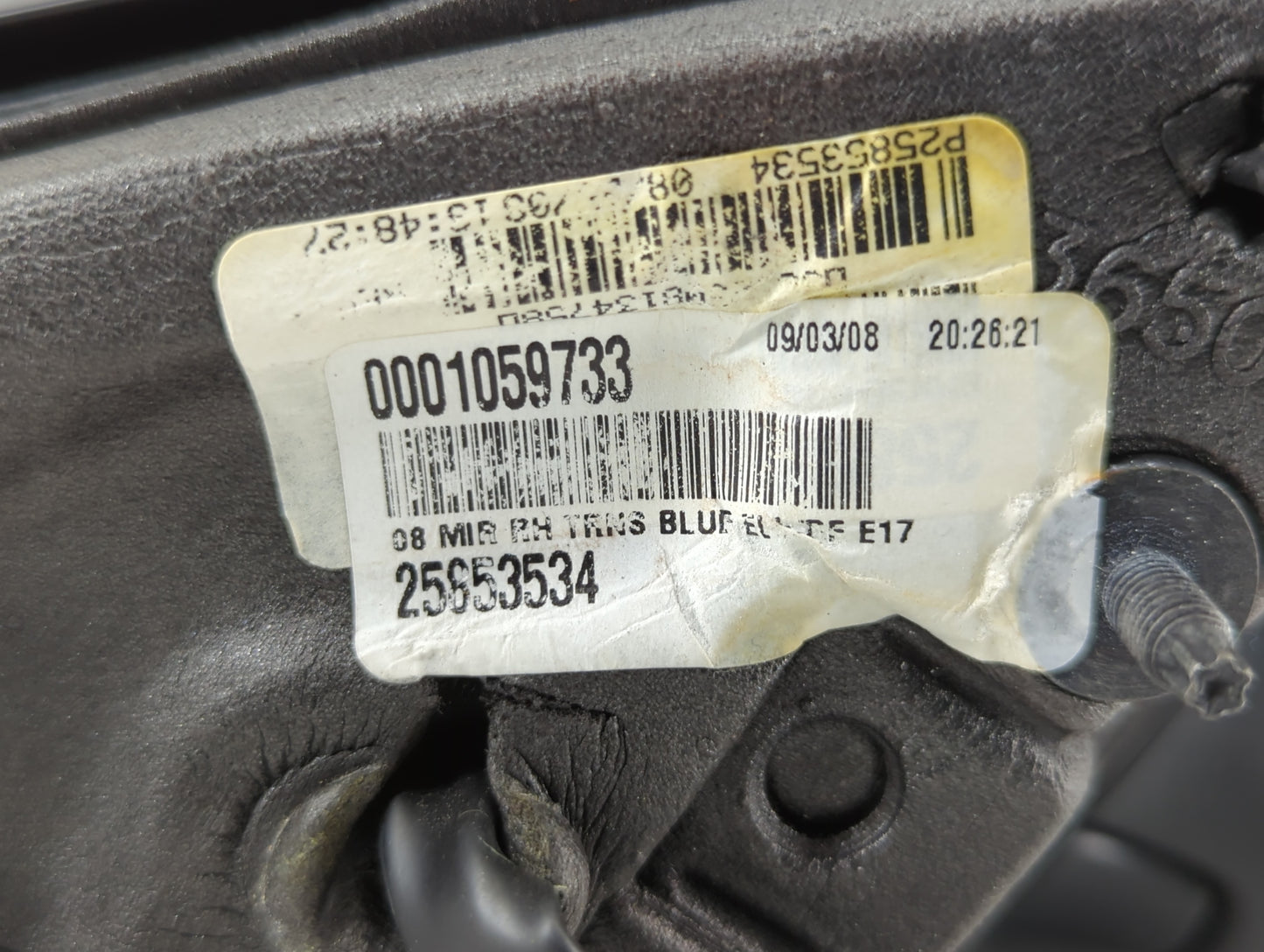 2009 Saturn Aura Side Mirror Replacement Passenger Right View Door Mirror P/N:0000959403 Fits OEM Used Auto Parts - Oemuseda