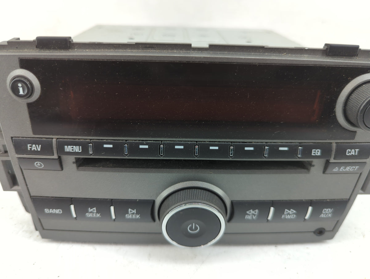 2009 Saturn Vue Radio AM FM Cd Player Receiver Replacement P/N:20790696 Fits OEM Used Auto Parts - Oemusedautoparts1.com