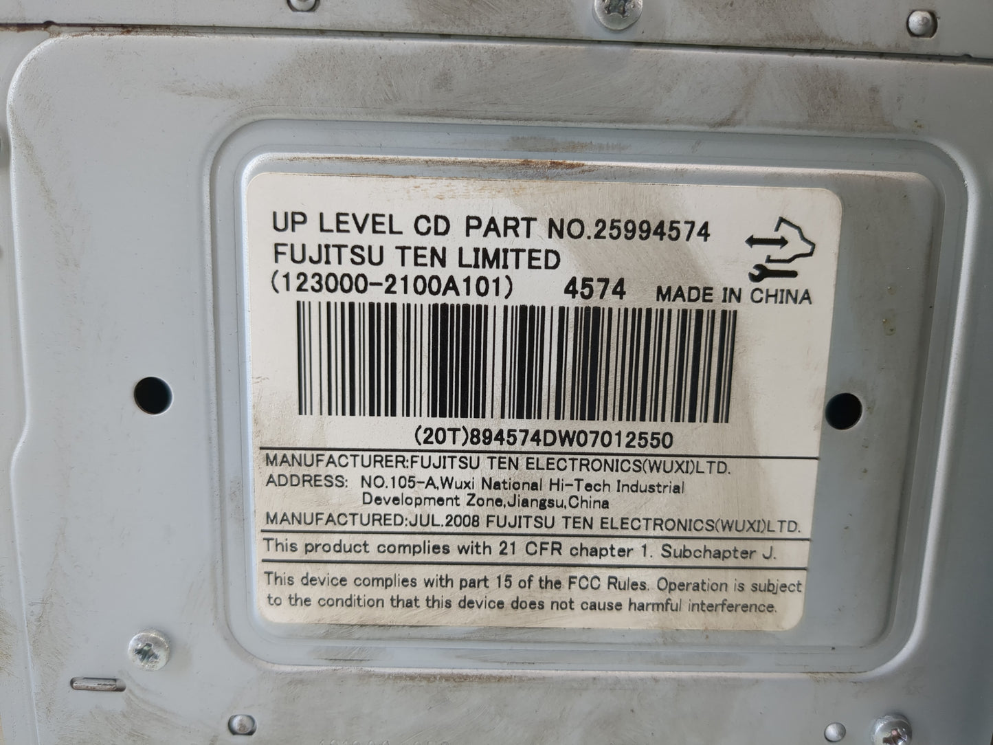 2009 Saturn Vue Radio AM FM Cd Player Receiver Replacement P/N:25994574 Fits OEM Used Auto Parts - Oemusedautoparts1.com