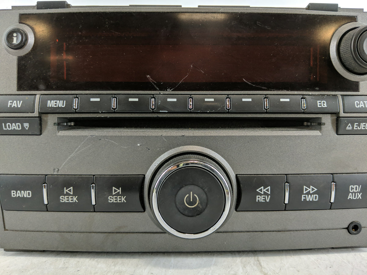 2009 Saturn Vue Radio AM FM Cd Player Receiver Replacement P/N:20790697 OEM Used Auto Parts - Oemusedautoparts1.com