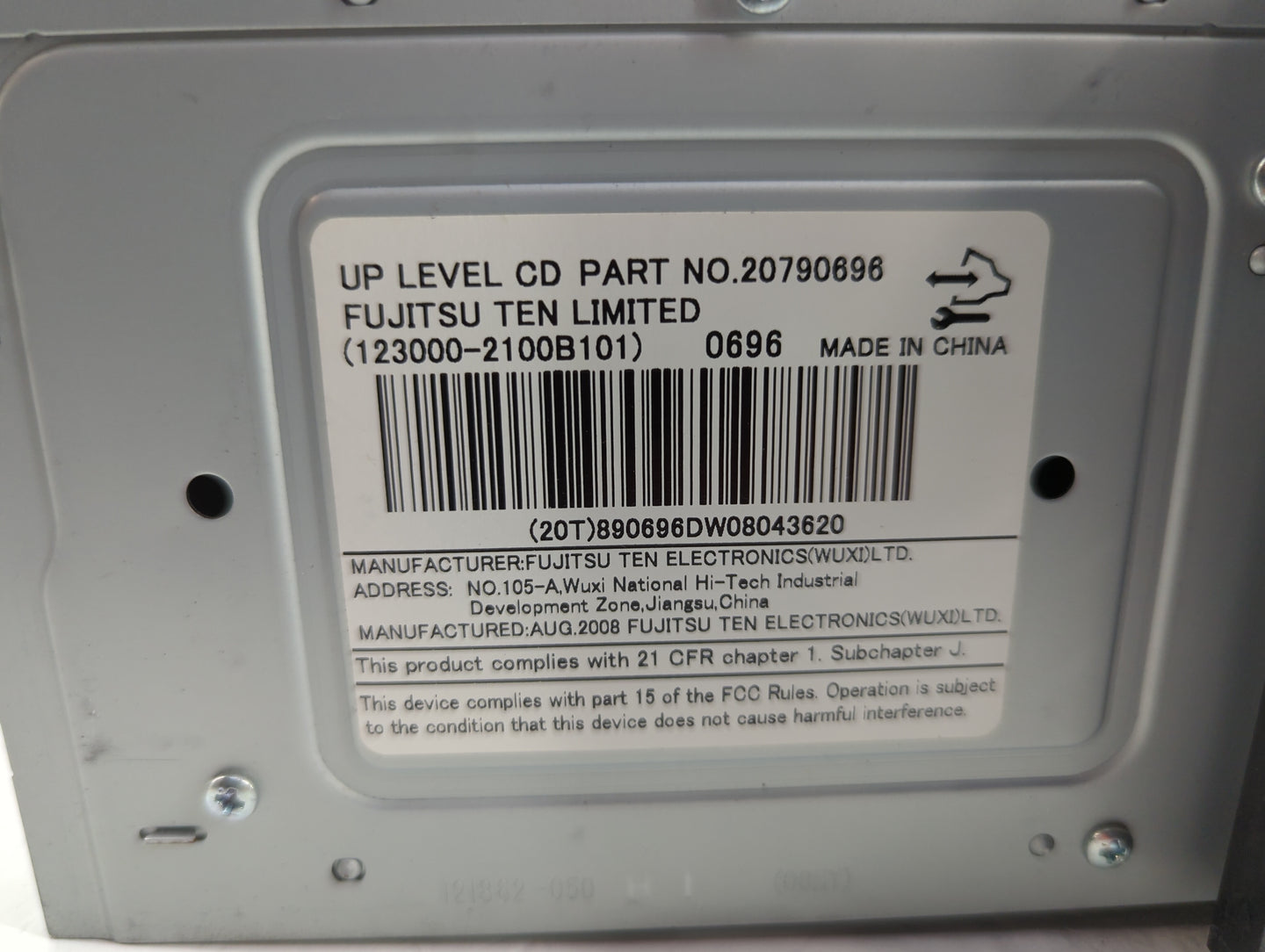 2009 Saturn Vue Radio AM FM Cd Player Receiver Replacement P/N:20790696 Fits OEM Used Auto Parts - Oemusedautoparts1.com