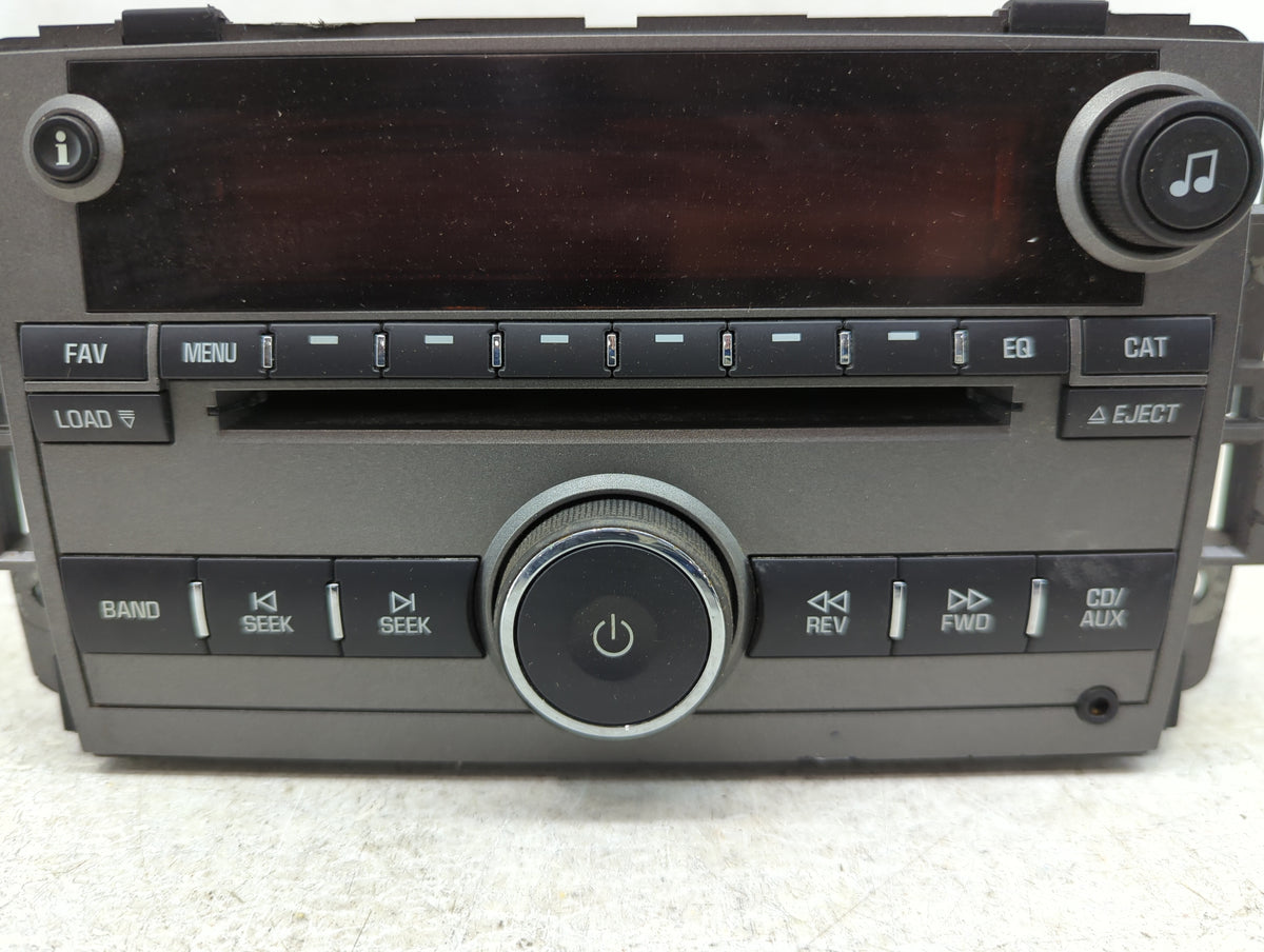 2009 Saturn Vue Radio AM FM Cd Player Receiver Replacement P/N:25994575 OEM Used Auto Parts - Oemusedautoparts1.com