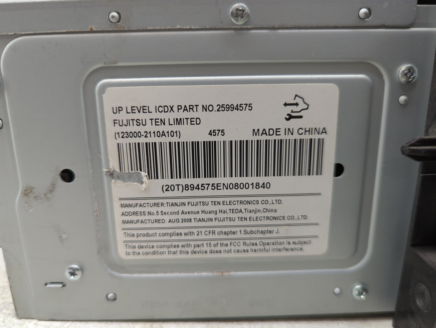 2009 Saturn Vue Radio AM FM Cd Player Receiver Replacement P/N:25994575 Fits OEM Used Auto Parts - Oemusedautoparts1.com