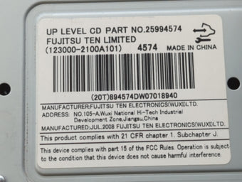 compare product 2009 Saturn Vue Radio AM FM Cd Player Receiver Replacement P/N:25994574 20790696 Fits OEM Used Auto Parts