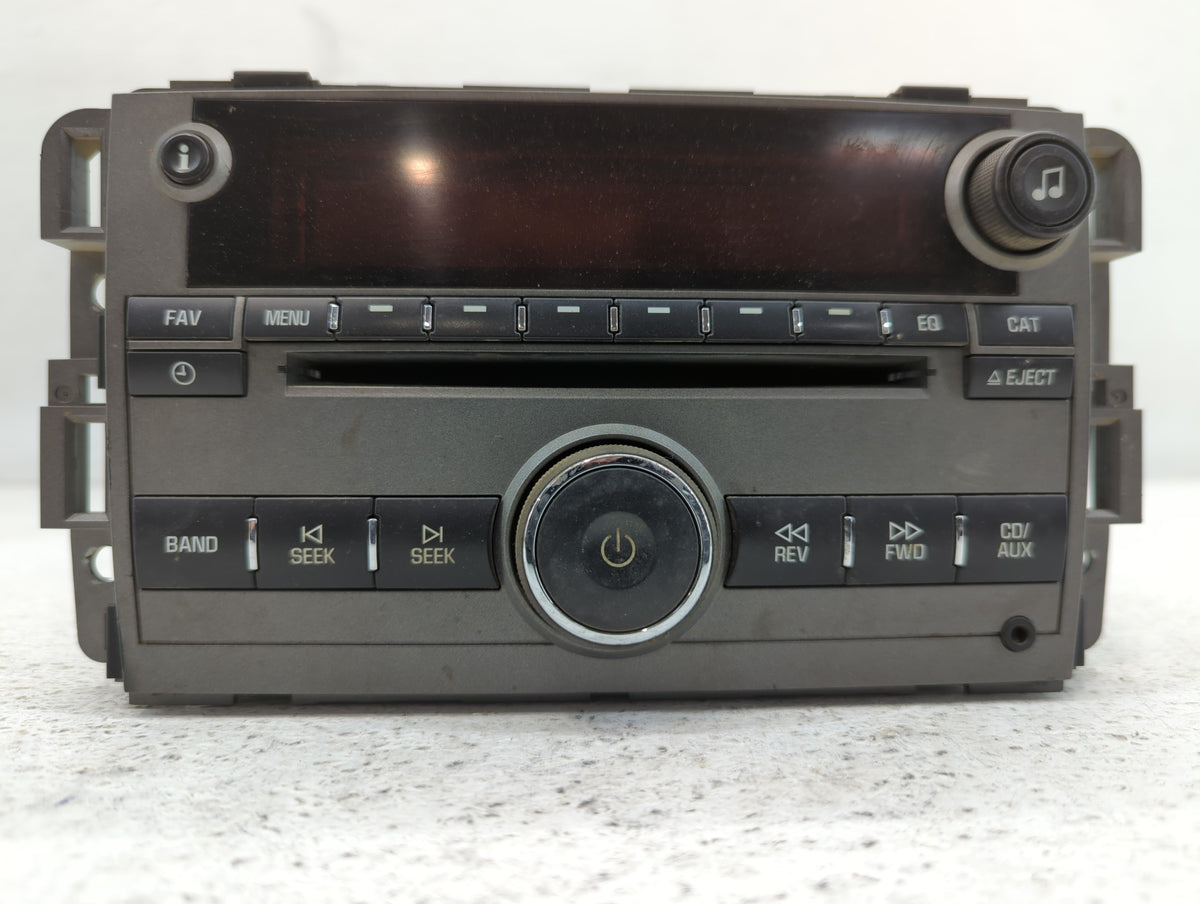 2009 Saturn Vue Radio AM FM Cd Player Receiver Replacement P/N:25994574 OEM Used Auto Parts - Oemusedautoparts1.com