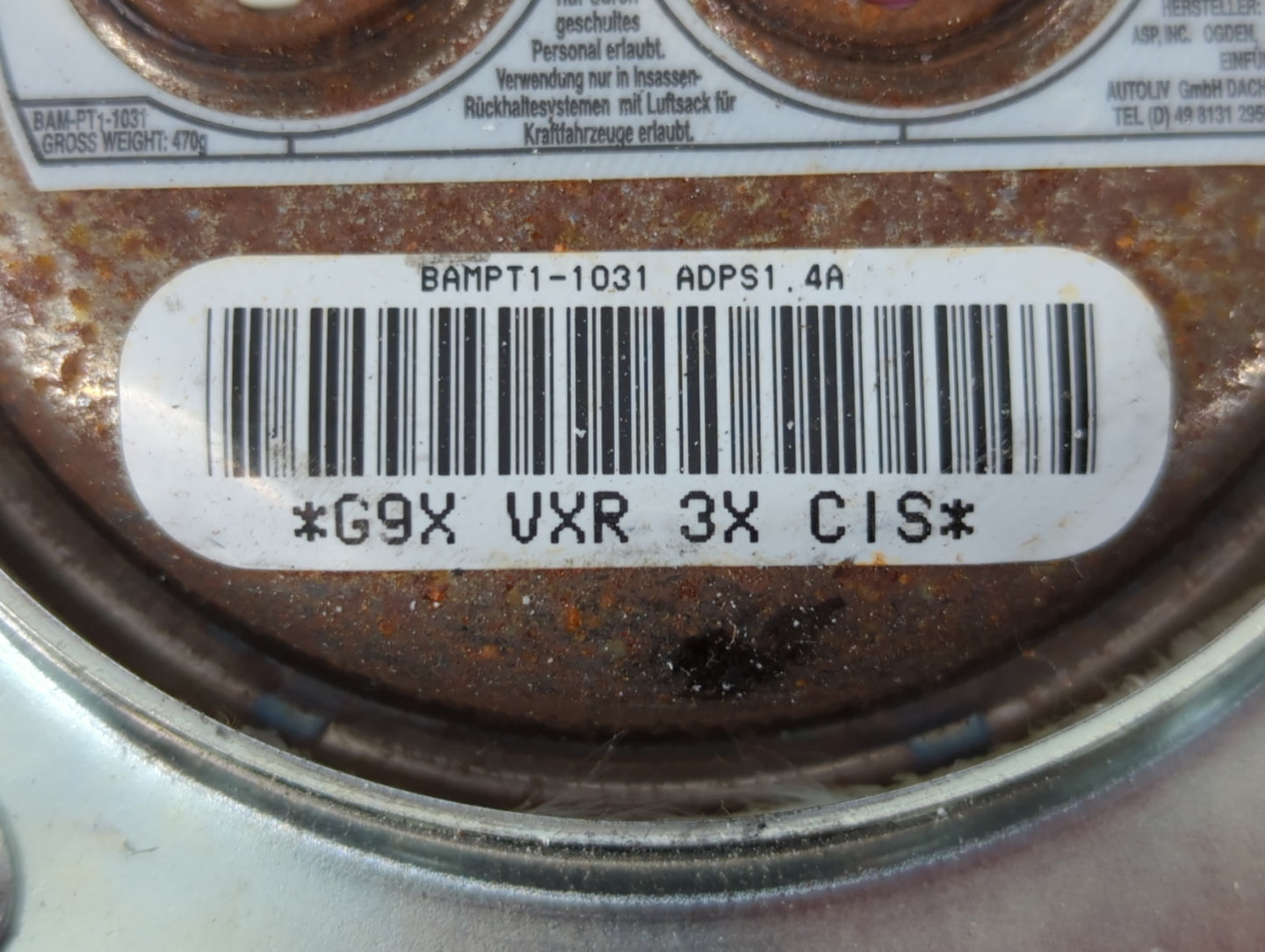 2009 Saturn Vue Air Bag Driver Left Steering Wheel Mounted P/N:G9X VXR 3X CIS BAMPT1-1031 Fits OEM Used Auto Parts - Oemused