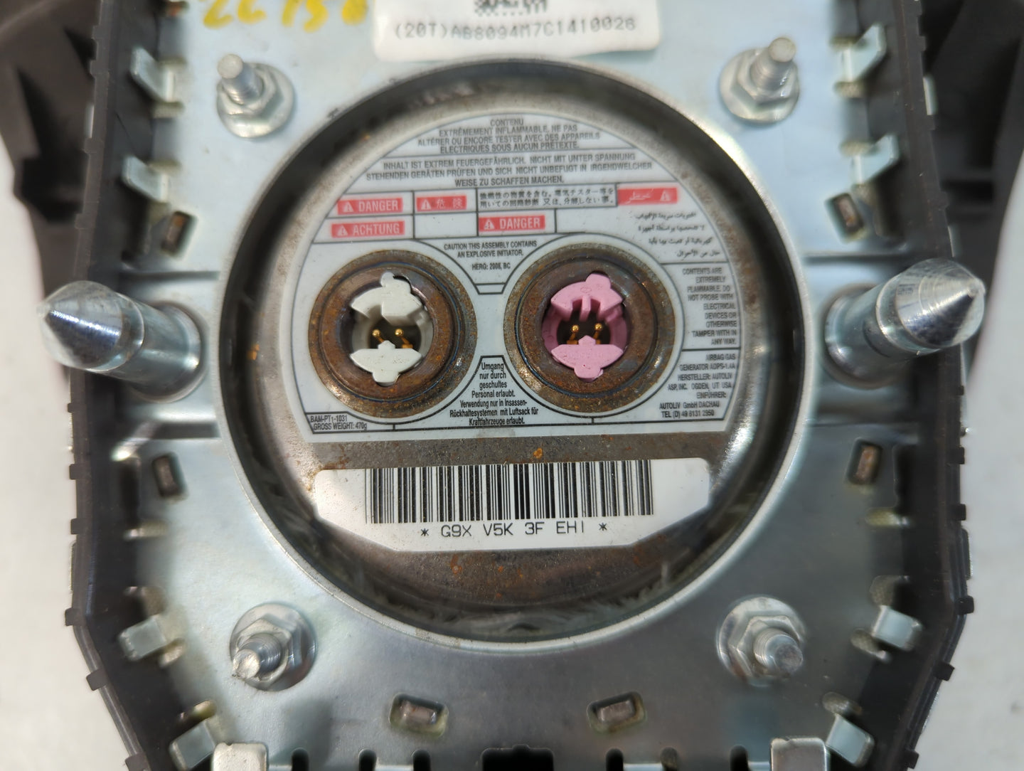 2009 Saturn Vue Air Bag Driver Left Steering Wheel Mounted P/N:25878094 Fits OEM Used Auto Parts - Oemusedautoparts1.com