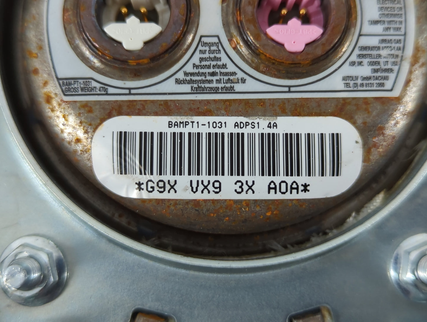 2009 Saturn Vue Air Bag Driver Left Steering Wheel Mounted P/N:ADPS1 BAMPT1-1031, G9X VX9 3X A0A Fits OEM Used Auto Parts - 
