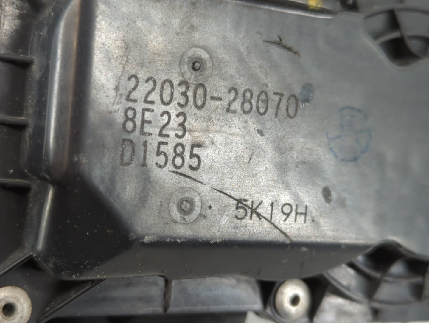 2006-2010 Scion Tc Throttle Body P/N:22030-28070 Fits Fits 2006 2007 2008 2009 2010 2011 2012 2013 2014 2015 OEM Used Auto P