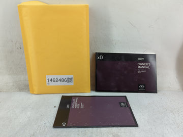 2009 Scion Xd Owners Manual Book Guide P/N:00505-SMG09-XD OEM Used Auto Parts - Oemusedautoparts1.com