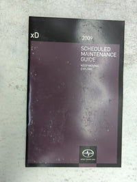 2009 Scion Xd Owners Manual Book Guide P/N:00505-SMG09-XD OEM Used Auto Parts - Oemusedautoparts1.com