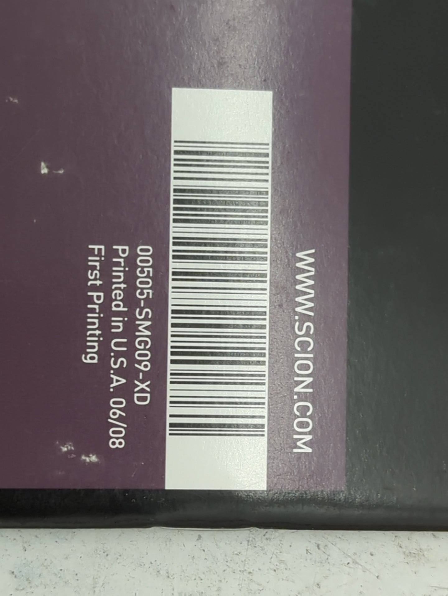 2009 Scion Xd Owners Manual Book Guide P/N:00505-SMG09-XD OEM Used Auto Parts - Oemusedautoparts1.com