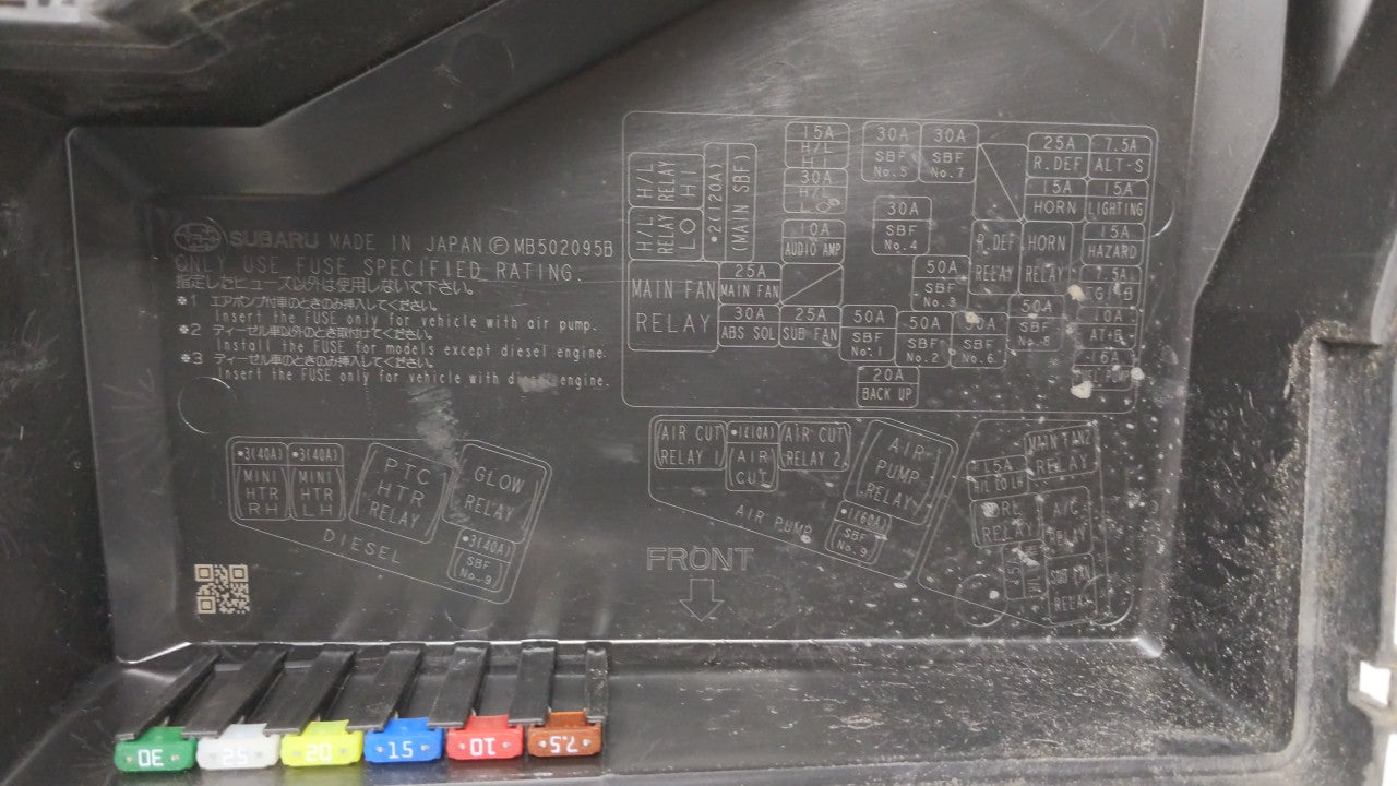 2009 Subaru Forester Fusebox Fuse Box Panel Relay Module Fits Fits 2008 2010 2011 OEM Used Auto Parts - Oemusedautoparts1.co