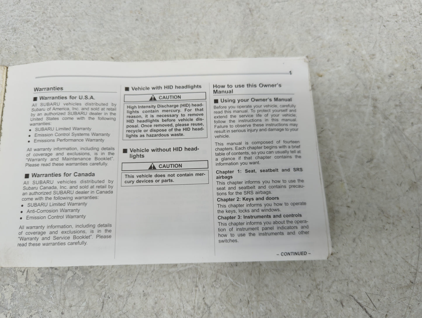 2009 Subaru Forester Owners Manual Book Guide P/N:MSA5M0903A A8140BE-B OEM Used Auto Parts - Oemusedautoparts1.com
