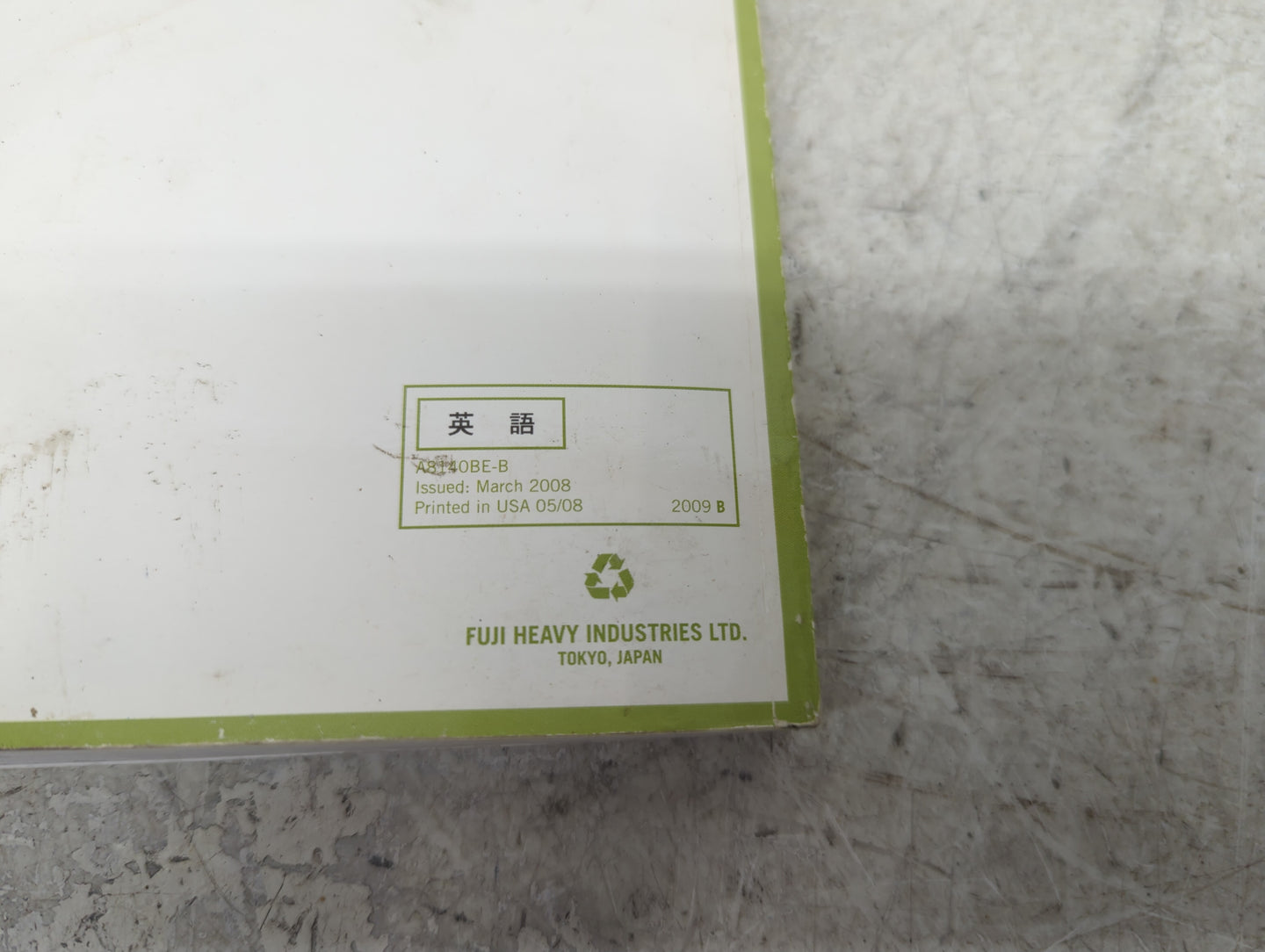 2009 Subaru Forester Owners Manual Book Guide P/N:MSA5M0903A A8140BE-B OEM Used Auto Parts - Oemusedautoparts1.com