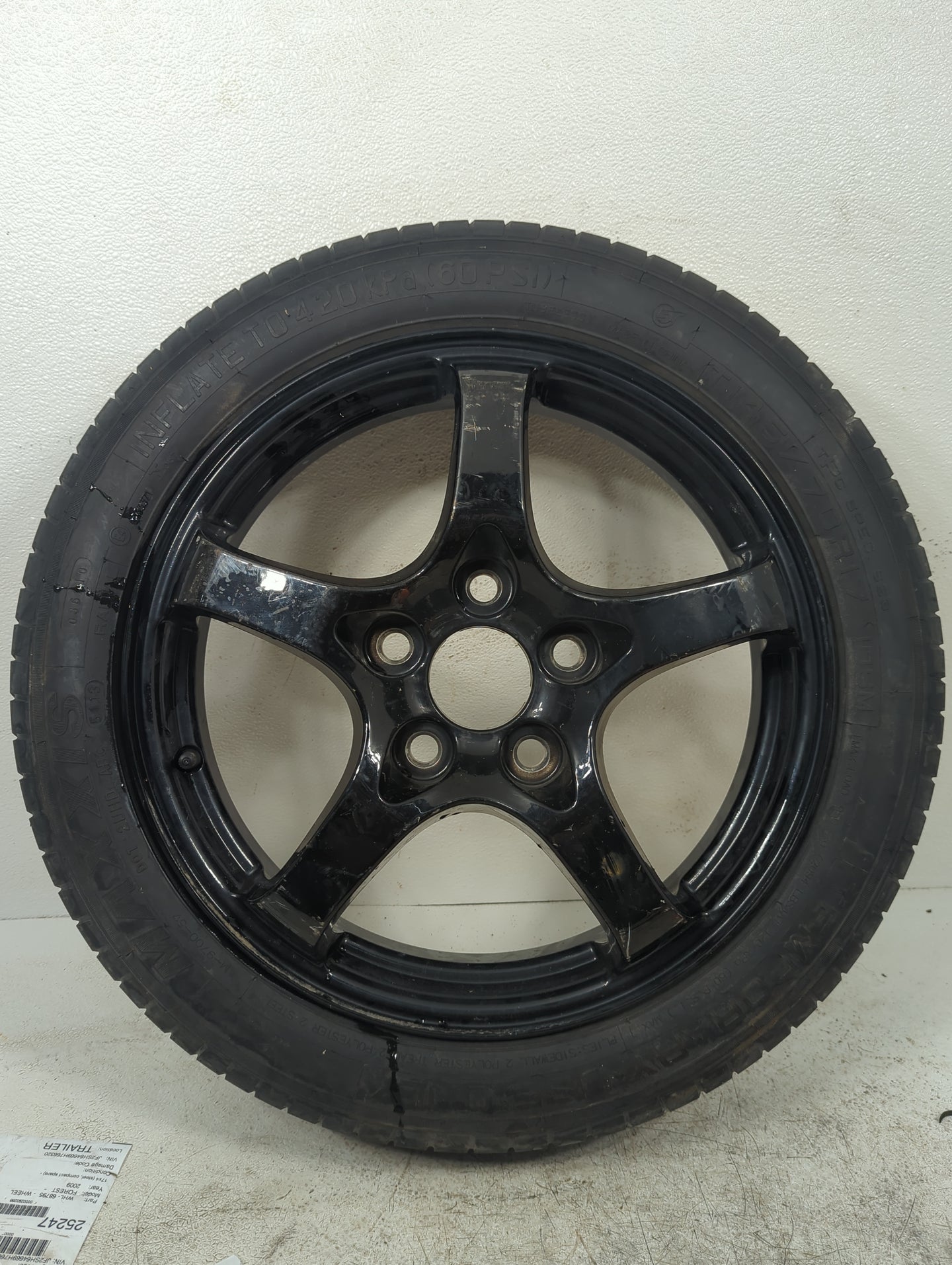 2009-2013 Subaru Forester Spare Donut Tire Wheel Rim Oem 5038435 - Oemusedautoparts1.com