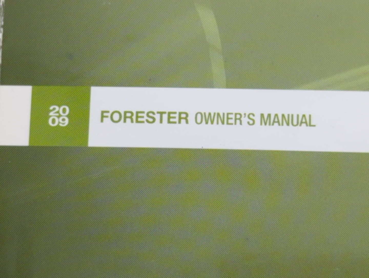 2009 Subaru Forester Owners Manual Book Guide P/N:A8140BE-B OEM Used Auto Parts - Oemusedautoparts1.com