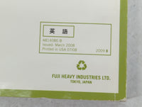 2009 Subaru Forester Owners Manual Book Guide P/N:A8140BE-B OEM Used Auto Parts - Oemusedautoparts1.com
