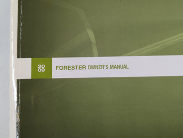 2009 Subaru Forester Owners Manual Book Guide P/N:A8140BE-A OEM Used Auto Parts