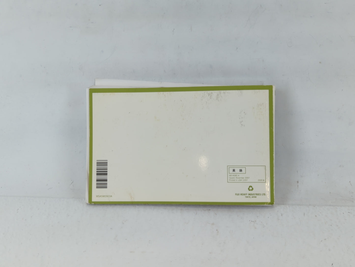 2009 Subaru Forester Owners Manual Book Guide P/N:A8140BE-A OEM Used Auto Parts - Oemusedautoparts1.com
