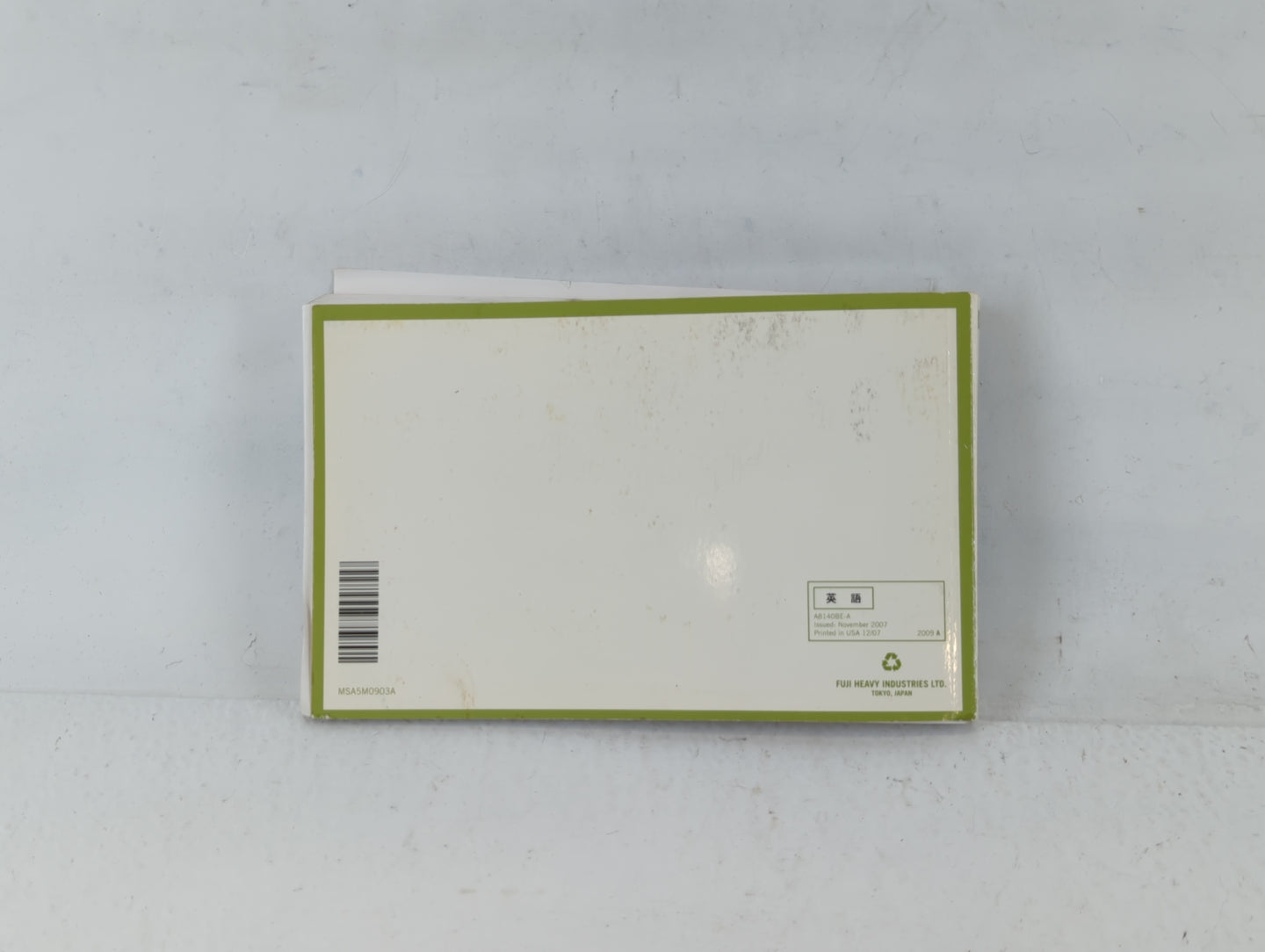 2009 Subaru Forester Owners Manual Book Guide P/N:A8140BE-A OEM Used Auto Parts - Oemusedautoparts1.com