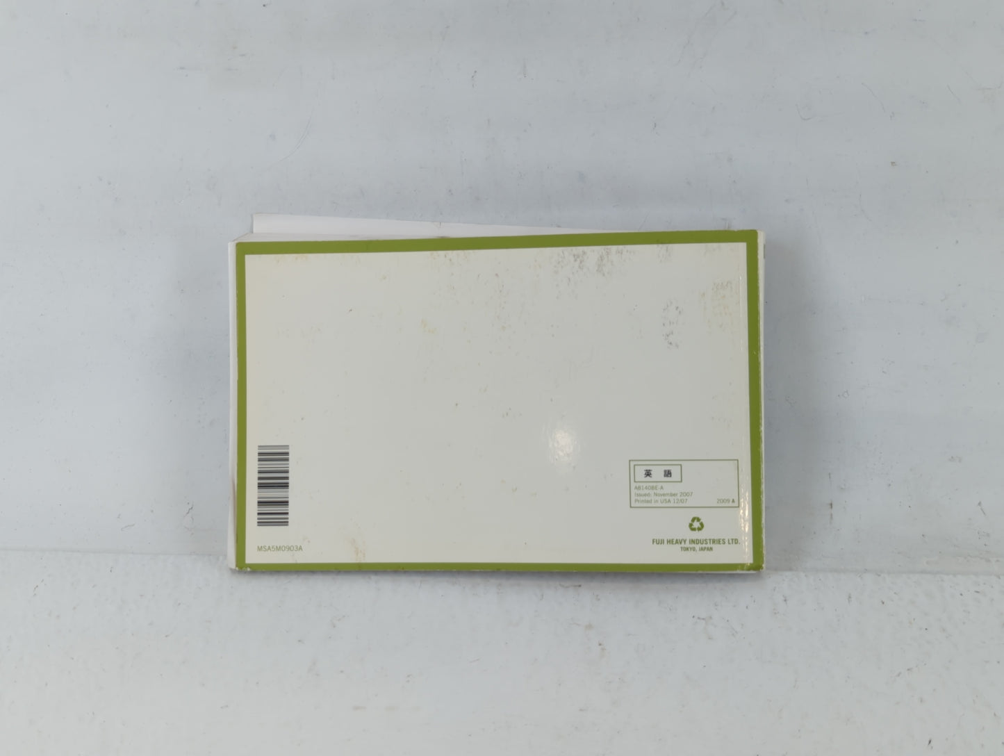2009 Subaru Forester Owners Manual Book Guide P/N:A8140BE-A OEM Used Auto Parts - Oemusedautoparts1.com