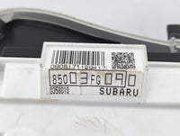 2009 Subaru Impreza Instrument Cluster Speedometer Gauges P/N:85003FG090 Fits OEM Used Auto Parts - Oemusedautoparts1.com