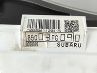 2009 Subaru Impreza Instrument Cluster Speedometer Gauges P/N:0358010 85003FG090 Fits OEM Used Auto Parts - Oemusedautoparts