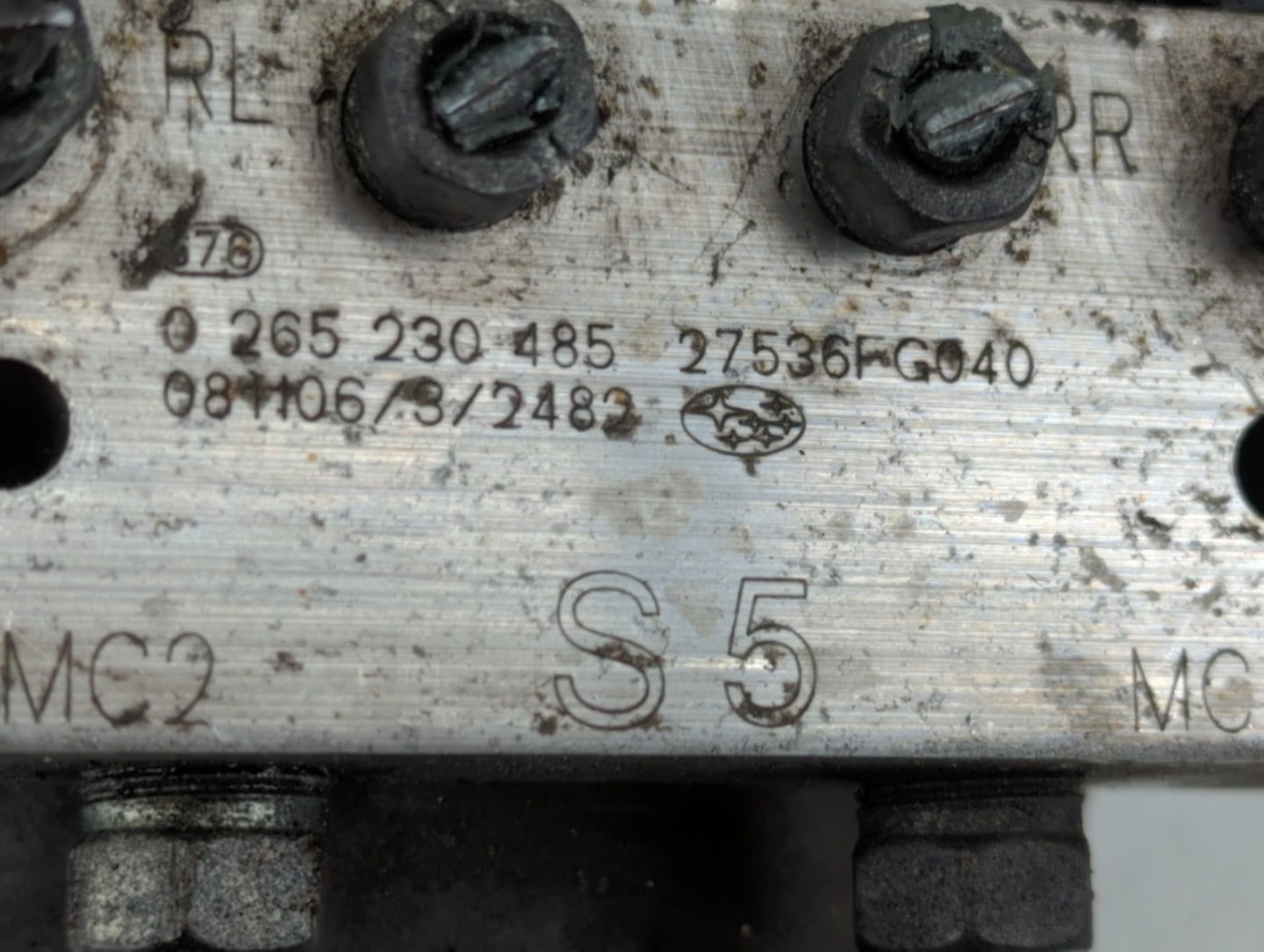 2008-2009 Subaru Impreza ABS Pump Control Module Replacement P/N:0 265 230 485 Fits Fits 2008 2009 OEM Used Auto Parts - Oem