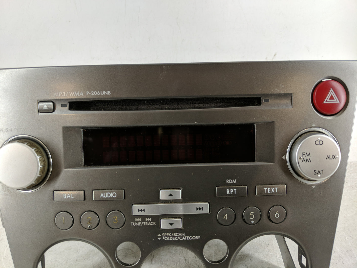 2007-2009 Subaru Legacy Radio AM FM Cd Player Receiver Replacement Fits Fits 2007 2008 2009 OEM Used Auto Parts - Oemusedaut