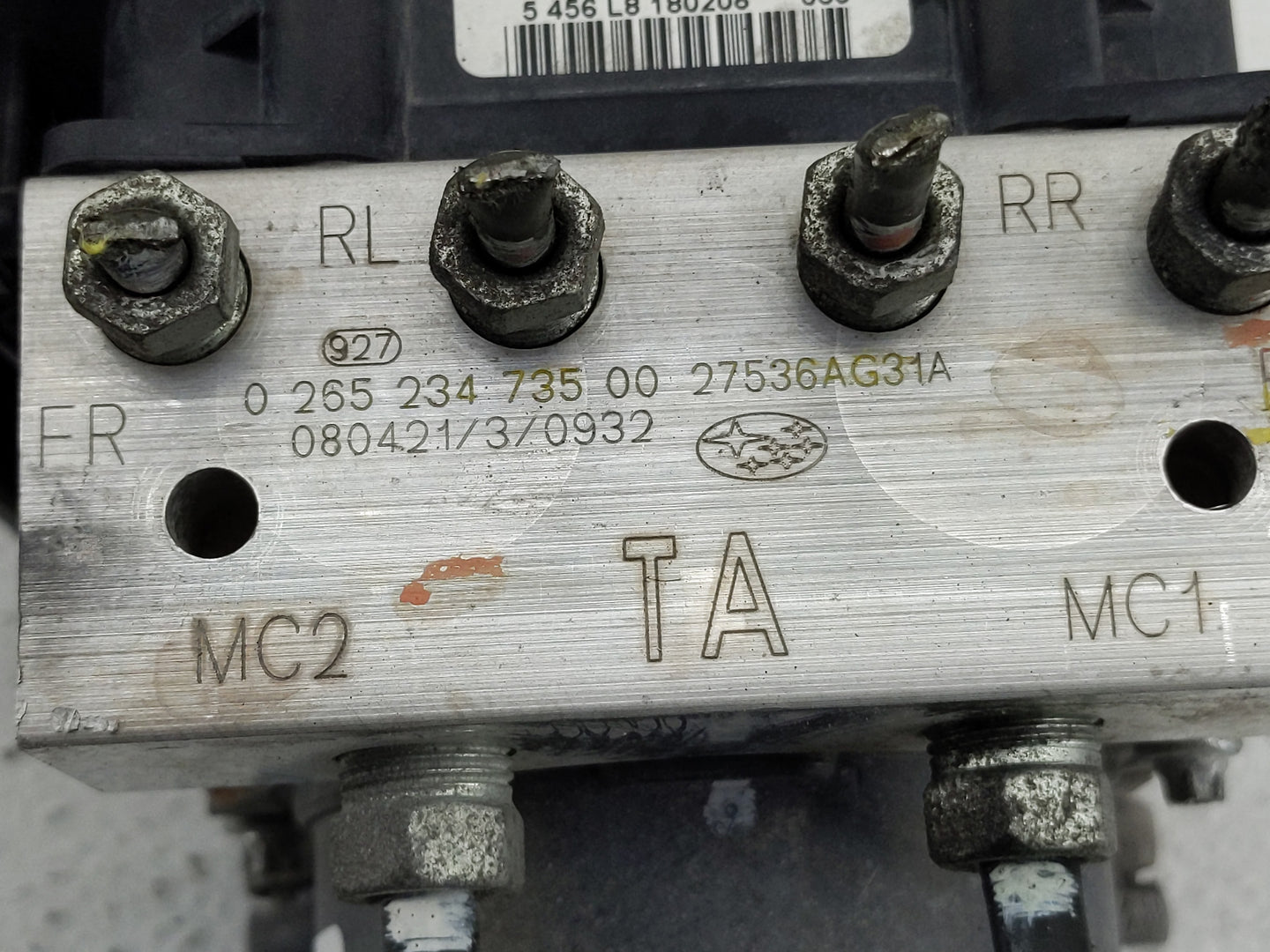 2008-2009 Subaru Legacy ABS Pump Control Module Replacement Fits Fits 2008 2009 OEM Used Auto Parts - Oemusedautoparts1.com