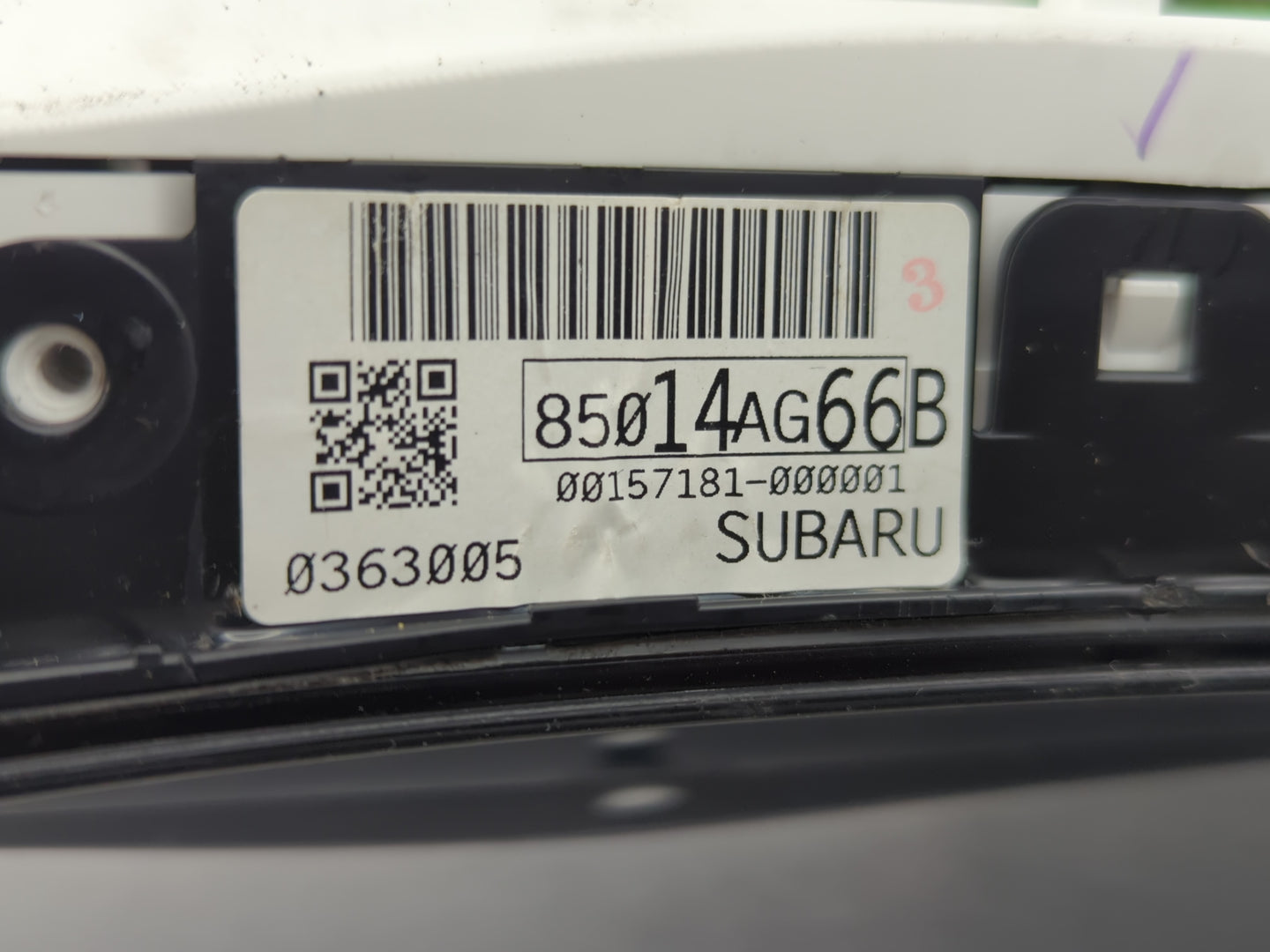 2009 Subaru Legacy Instrument Cluster Speedometer Gauges P/N:85014AG66B Fits OEM Used Auto Parts - Oemusedautoparts1.com