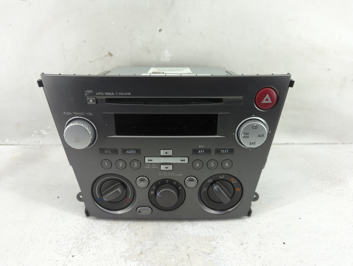 2007-2009 Subaru Legacy Radio AM FM Cd Player Receiver Replacement P/N:86210AG72A Fits Fits 2007 2008 2009 OEM Used Auto Par