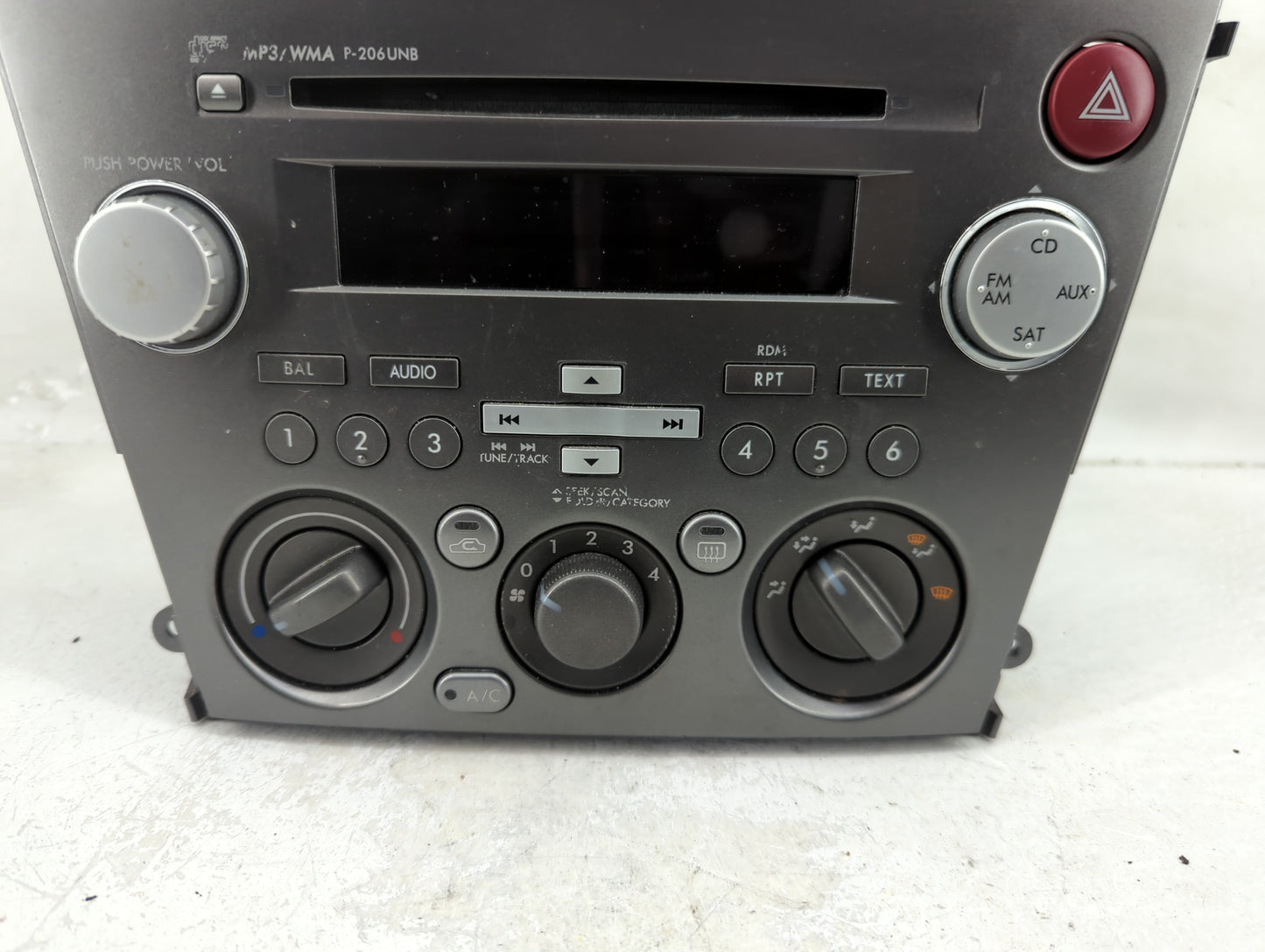 2007-2009 Subaru Legacy Radio AM FM Cd Player Receiver Replacement P/N:86210AG72A Fits Fits 2007 2008 2009 OEM Used Auto Par