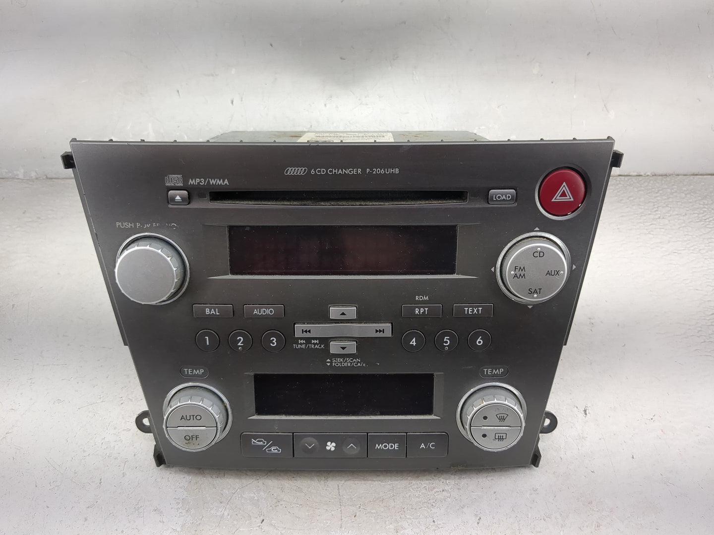 2009 Subaru Legacy Radio AM FM Cd Player Receiver Replacement P/N:86201AG73A CQ-EF1861X Fits OEM Used Auto Parts - Oemusedau