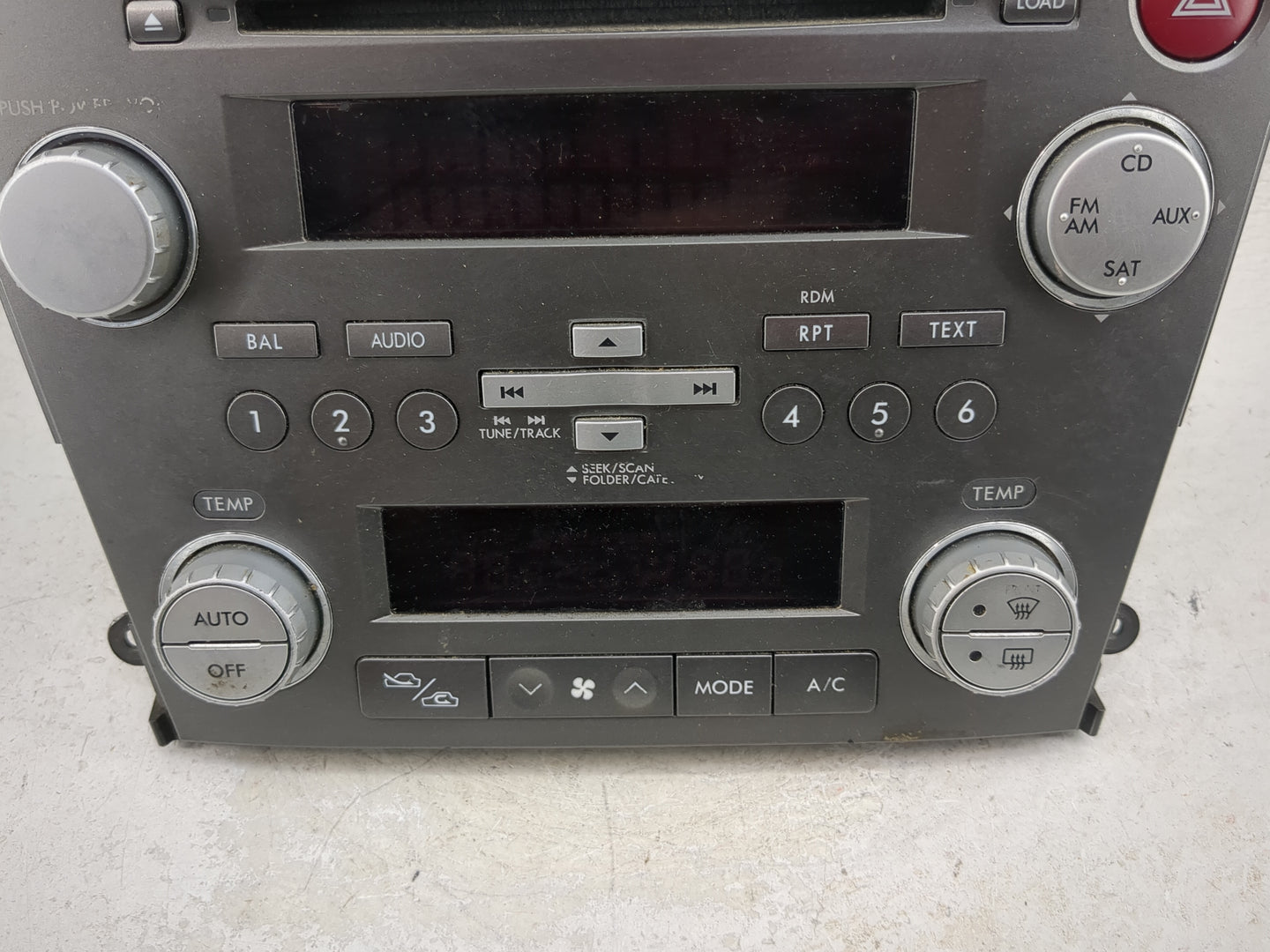 2009 Subaru Legacy Radio AM FM Cd Player Receiver Replacement P/N:86201AG73A CQ-EF1861X Fits OEM Used Auto Parts - Oemusedau