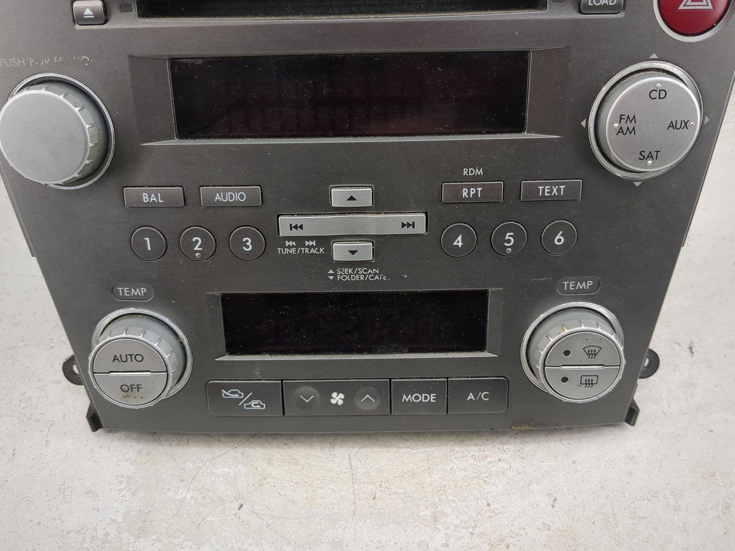 2009 Subaru Legacy Radio AM FM Cd Player Receiver Replacement P/N:86201AG73A CQ-EF1861X Fits OEM Used Auto Parts - Oemusedau
