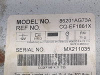 2009 Subaru Legacy Radio AM FM Cd Player Receiver Replacement P/N:86201AG73A CQ-EF1861X Fits OEM Used Auto Parts - Oemusedau