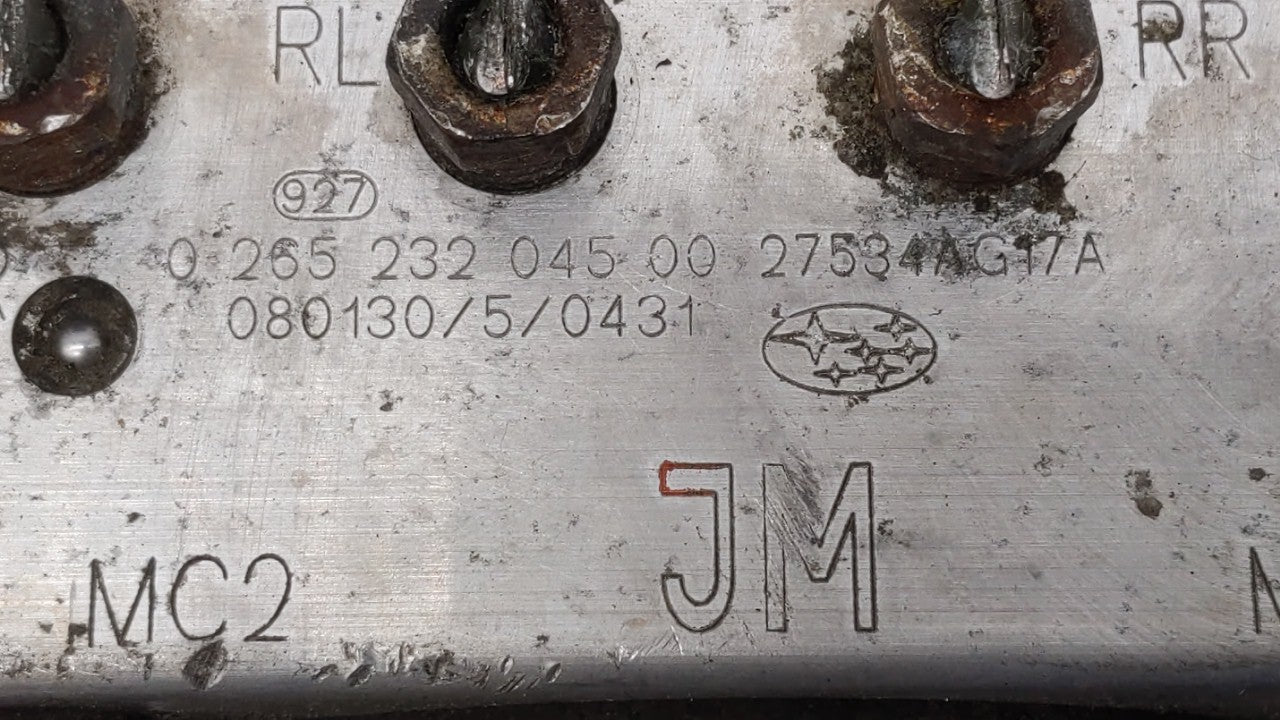 2009 Subaru Legacy ABS Pump Control Module Replacement P/N:27534AG17A Fits OEM Used Auto Parts - Oemusedautoparts1.com