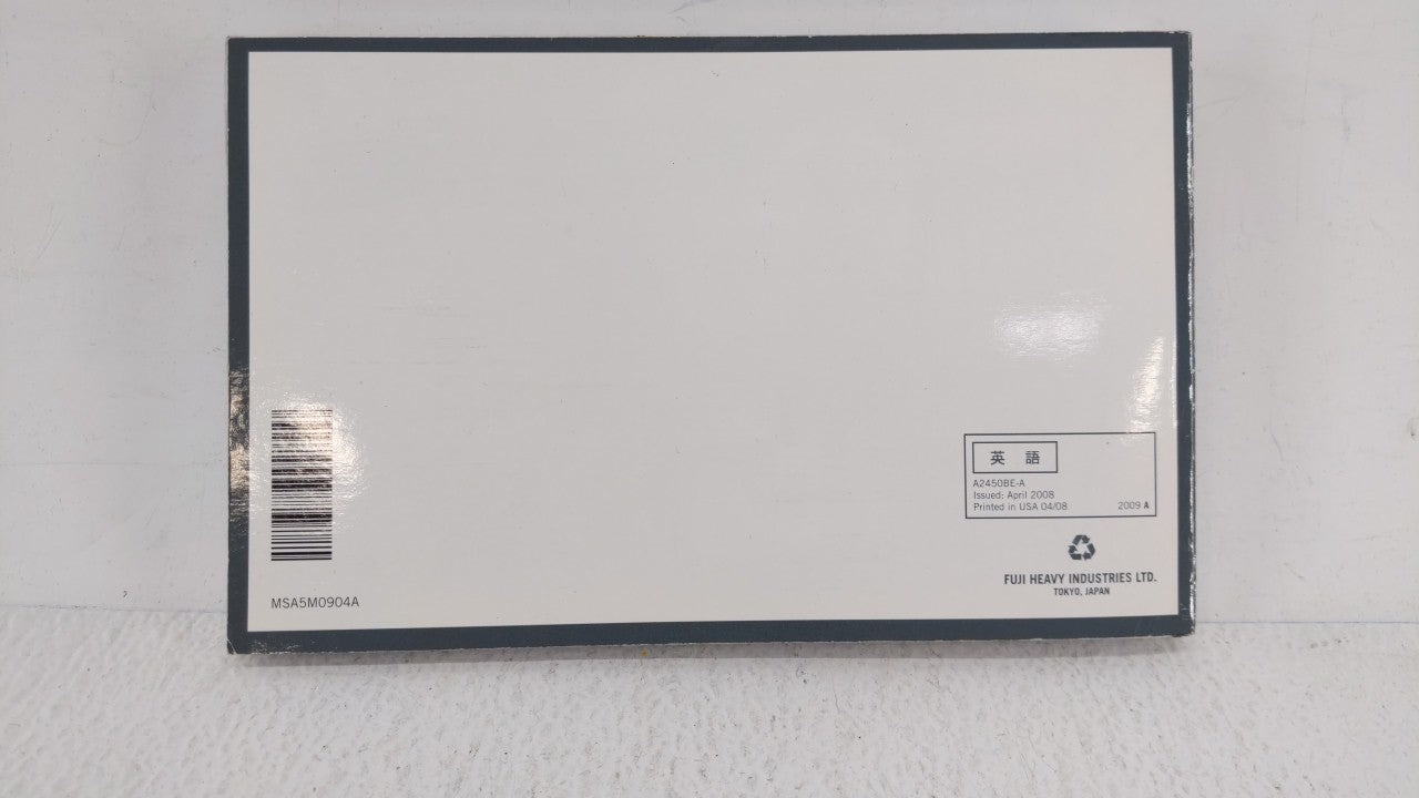 2009 Subaru Legacy Owners Manual Book Guide OEM Used Auto Parts - Oemusedautoparts1.com