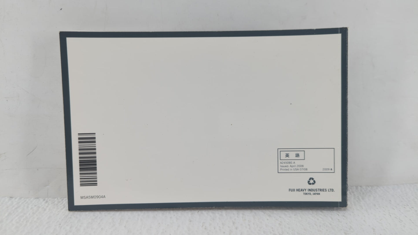 2009 Subaru Legacy Owners Manual Book Guide OEM Used Auto Parts - Oemusedautoparts1.com