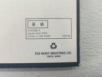 2009 Subaru Legacy Owners Manual Book Guide OEM Used Auto Parts - Oemusedautoparts1.com