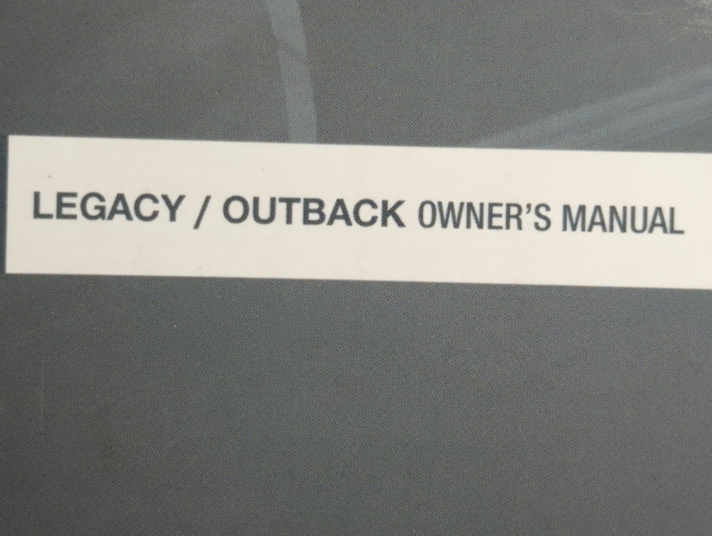 2009 Subaru Legacy Owners Manual Book Guide OEM Used Auto Parts - Oemusedautoparts1.com