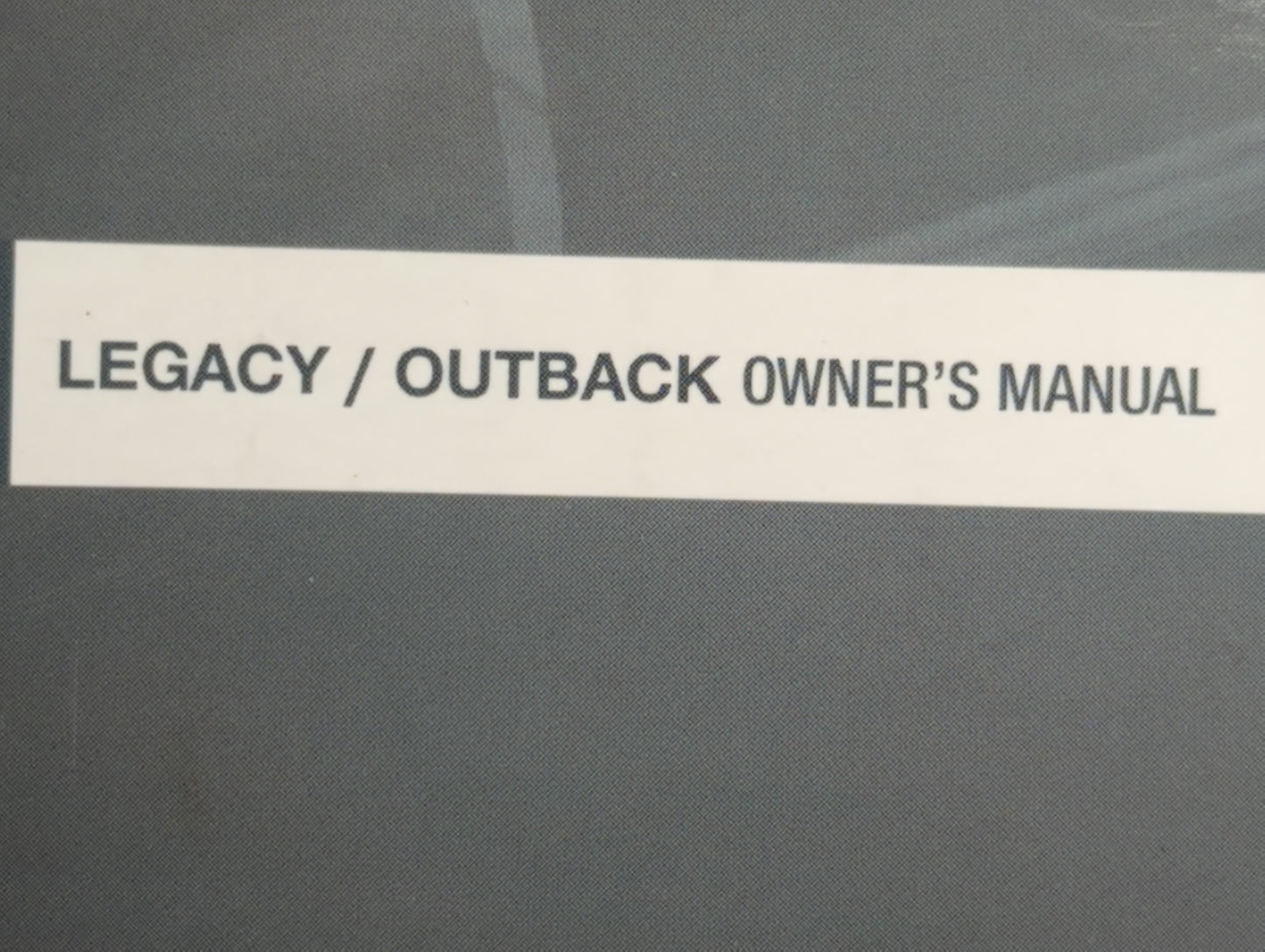 2009 Subaru Legacy Owners Manual Book Guide OEM Used Auto Parts - Oemusedautoparts1.com