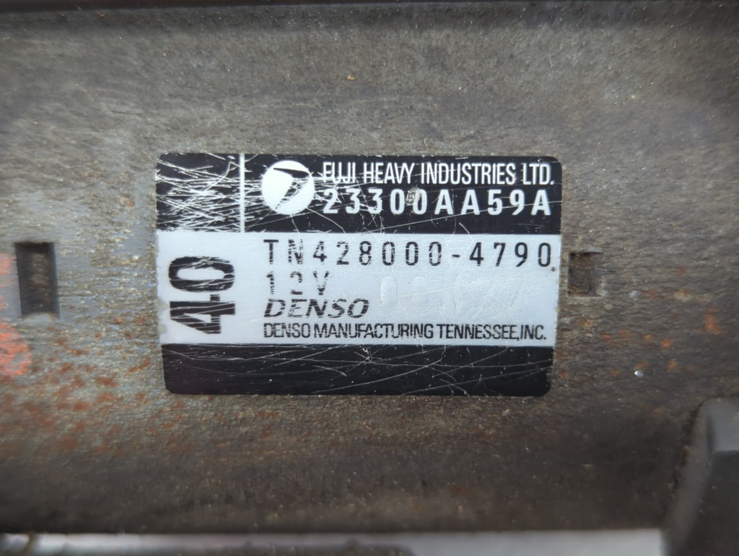 2008-2015 Subaru Legacy Car Starter Motor Solenoid OEM P/N:TN428000-4790 TN438000-0540 Fits OEM Used Auto Parts - Oemusedaut