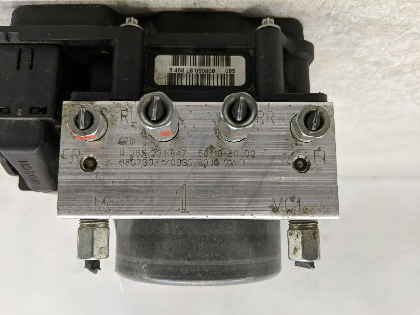 2008-2009 Suzuki Sx4 ABS Pump Control Module Replacement P/N:0 265 231 847 56110-80J02 Fits Fits 2008 2009 OEM Used Auto Par