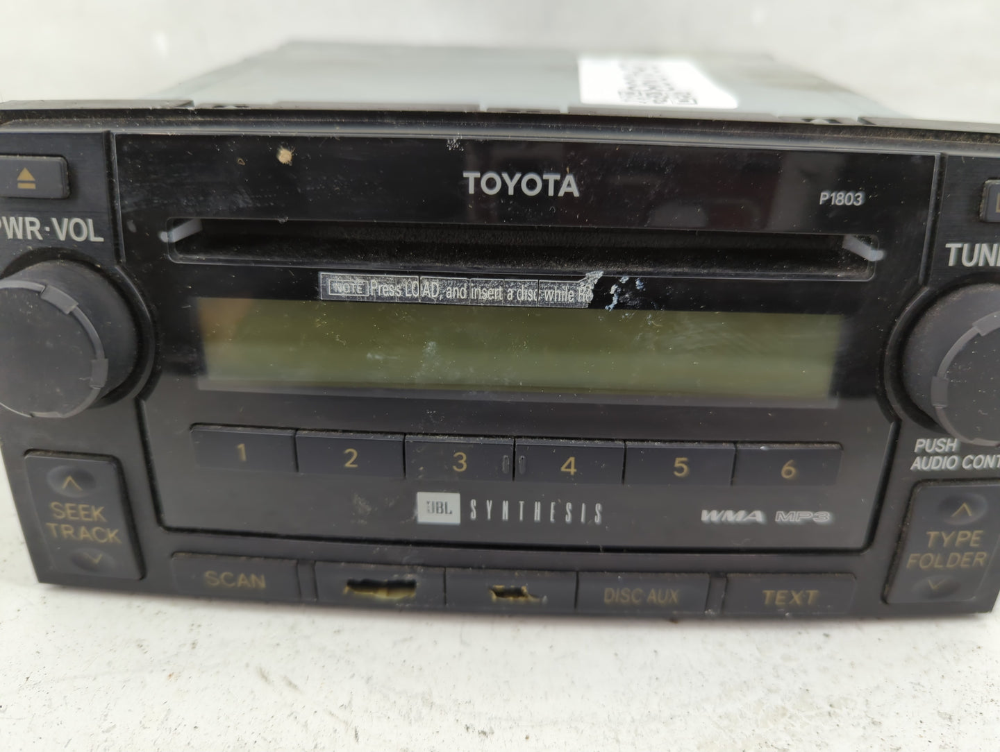 2006-2009 Toyota 4runner Radio AM FM Cd Player Receiver Replacement P/N:86120-35340 Fits Fits 2006 2007 2008 2009 OEM Used A
