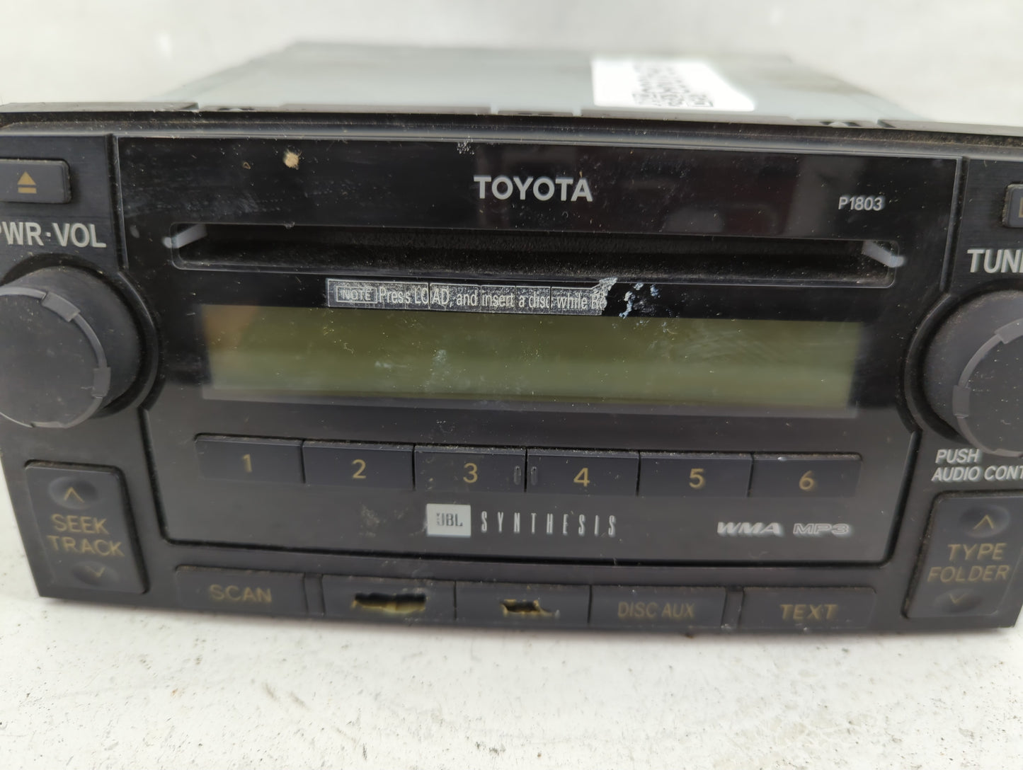 2006-2009 Toyota 4runner Radio AM FM Cd Player Receiver Replacement P/N:86120-35340 Fits Fits 2006 2007 2008 2009 OEM Used A